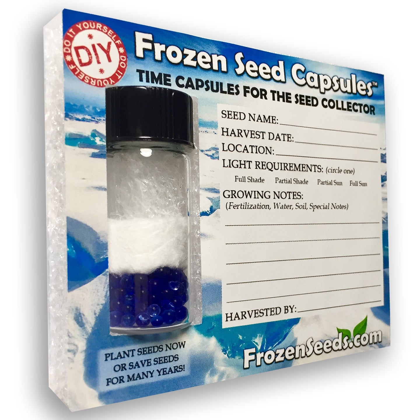 Frozen Seed Capsules™ 'Do-It-Yourself' DIY Medium Seed Storage Capsules - Ideal for Small Seeds - The Very Best in Proper Long-term Seed Storage